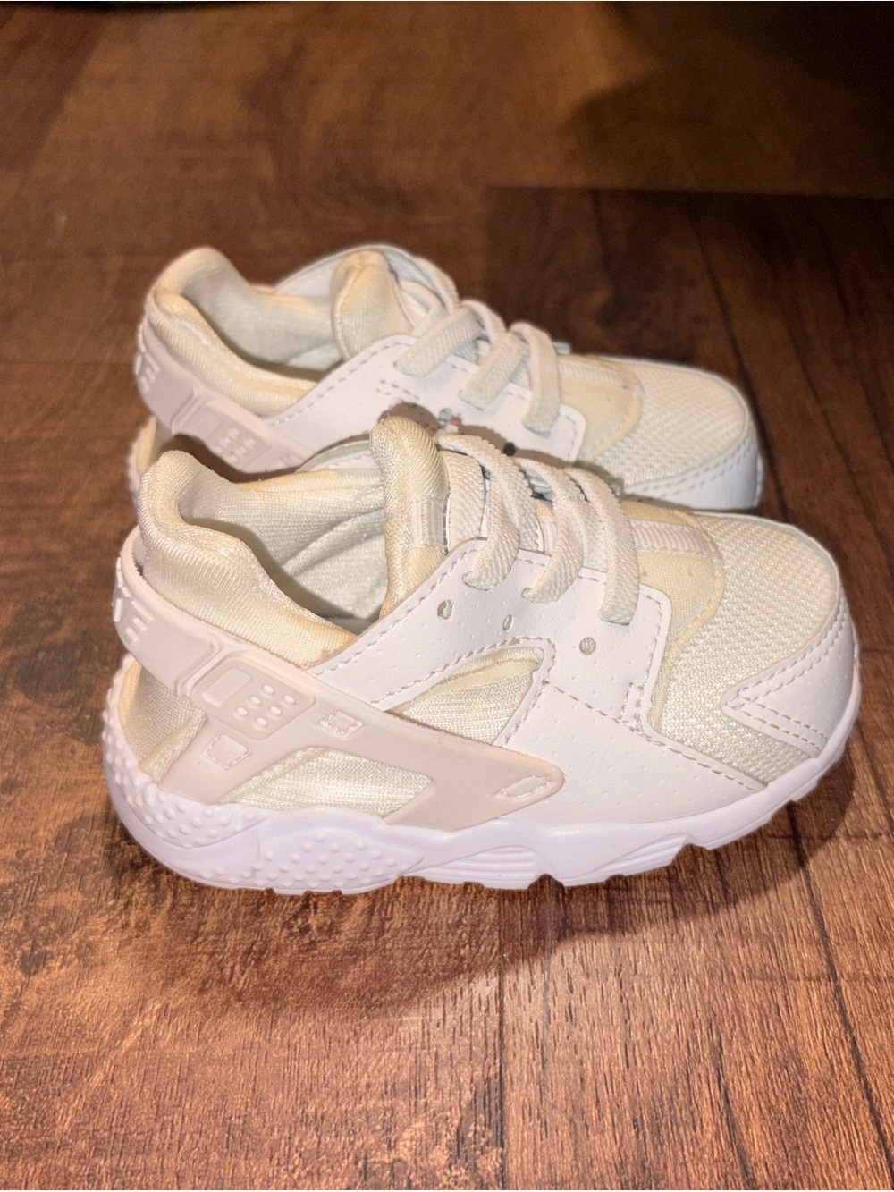 Nike Kids Cream/White Athletic Sneakers - Lace-Up Comfort